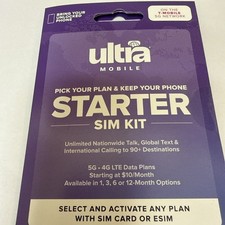 Ultra Mobile nano E SIM card for Unlocked Cell Phones Starter Must Mail New picture