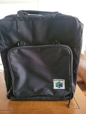 Vintage Authentic Nintendo 64 Travel Case Backpack Padded Rugged Black OEM Rare picture