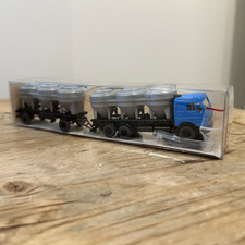 Vintage Wiking Silo Lastzug Mercedes Benz 2244 1:87 Miniature Truck Blue Gray picture