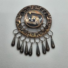 Vintage Mid-Century Mexican Sterling Silver Brooch picture