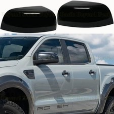 2012-2023 Ford Ranger CLIP-ON REPLACEMENT Mirror Cover GLOSS BLACK W/O Signal HL picture