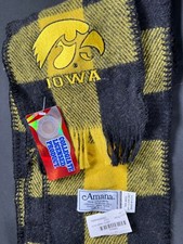AMANA woolen mill USA IOWA Hawkeyes football city bowl scarf new with tags 72