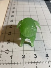Jade Stone Pig Vintage Genuine Figurine Hand Carved Natural Green picture