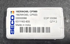 SECO 16ERAG60 CP500 Carbide External Threading Inserts QTY 2   picture