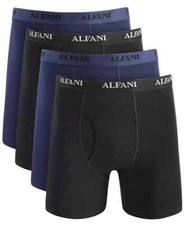 ALFATECH by ALFANI Black Blue Boxer Briefs Moisture Wicking Cotton 5 Pack S picture
