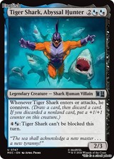 Magic Tiger Shark, Abyssal Hunter 747 Uncommon Commander: Marvel Super Heroes NM picture