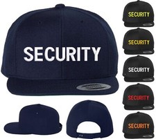 SECURITY Snapback Hat Uniform Guard Officer Agent Snap Back Security Hat picture