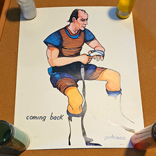 Pacheco Coming Back 1978 Signed Numbered Limited Ed Lithograph 16x20 picture