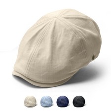Men Summer Lightweight Ivy Cap Breathable Cotton Flat Driving Newsboy Golf Hat picture