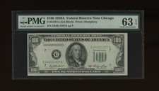 DBR 1950-A $100 FRN Chicago Fr. 2158-G PMG 63 EPQ Serial G04511357A picture
