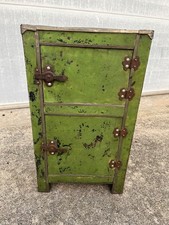 Antique c1900 Salesman Sample Miniature Ice Box Functional Model Green Paint picture