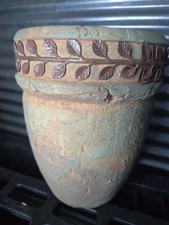 Rare vintage estate terracotta planter extremely heavy picture