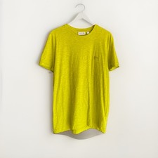Lacoste Men’s Bright Green Medium Short Sleeve Collared Knit Embroidered Logo picture