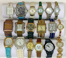 Vtg-Mod Fashion Watch Lot Colibri Lindenwold Chicos Geneva Studio Vernier & More picture