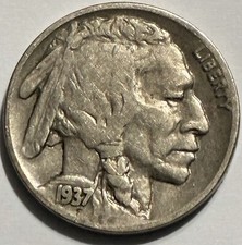 1937 D Mint Indian Head Buffalo Nickel - BN4184  picture