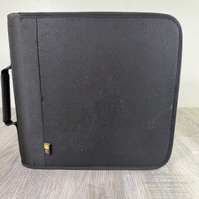 Case Logic Black Binder 208 Capacity CD DVD Black Nylon 26 Sleeves Hold 8 Each picture