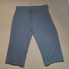 Bold Spirit Cropped Pants Womens 20-22W Navy Blue Drawstring Athletic Joggers picture