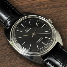 Vintage HMT Kohinoor Hand Winding 17-Jewels Black dial Men's Wristwatch picture