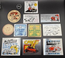 11 EARLY TIMES Hot Rod Car Club Dash Plaques 1978-83 So Cal Southern California picture