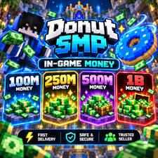 DonutSMP 100M-1B Money Cheapest & Fast Delivery┃Minecraft Donut SMP picture