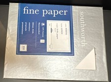 Southworth Fine Paper White Linen 25% Cotton Watermarked 8.5x11 100 Sheets picture