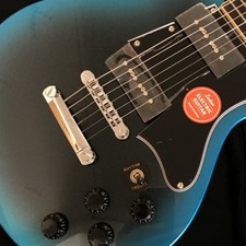 double cut TV electric guitar blue burst P90 pickups bone nut rosewood fretboard picture