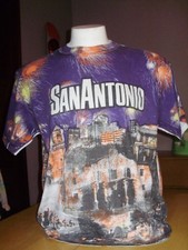 VINTAGE ALL OVER PRINT SAN ANTONIO TEXAS VACATION SOUVENIR XL picture