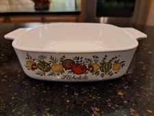 Vintage Corning Ware Spice of Life L'Echalote 1 Qt Dish A-1-B Stamped Logo picture