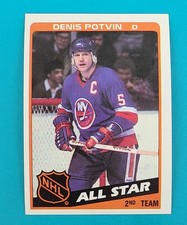 1984-85 Topps #162 Denis Potvin New York Islanders HOCKEY Card M8 picture