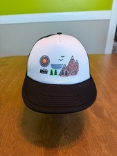 REI Co-op Trucker Hat Snapback Men's Adjustable Black White Outdoor Scene picture