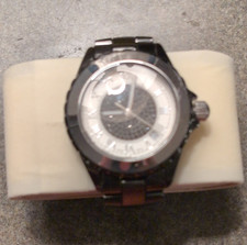 Vicence Men's Analog Wristwatch Black Case/Bezel Black Metal Bracelet Roman Dial picture