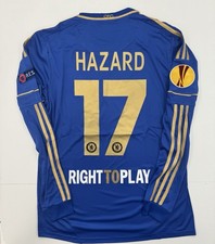 2012/13 Chelsea Home Retro Jersey Hazard #17 Long Sleeve Vintage Iconic Gold Blu picture
