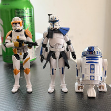 Star wars vintage collection Lot Custom Rex, Cody and R2-D2 3.75 picture