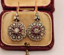 2.4Ct Art Deco Style Lab Created Diamond Engagement 14K Rose Gold Finish Earring picture