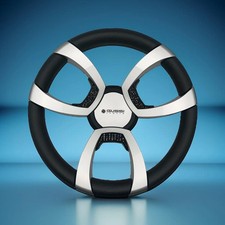 La Corte Boat Steering Wheel Silver Inserts | Gussi Italia Logo picture