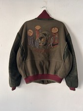 VTG 90's ICEBERG LEATHER BONBER VW BEETLE PARIS BERNIE DAKAR GREEN SIZE L RARE picture