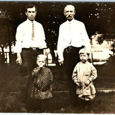 c1910s Family Generation RPPC Postcard Men Father Grandfather Boys Photo picture