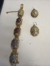 Miriam Haskell Vintage Bracelet And Earrings Set picture
