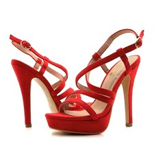 Lurnyet Women's Suede Strappy Platform Sandal 5 Inche Heel picture
