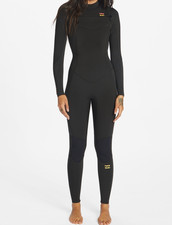 Billabong Synergy 4/3mm Chest Zip Full Wetsuit Womens 10 Wild Black Leopard NEW picture