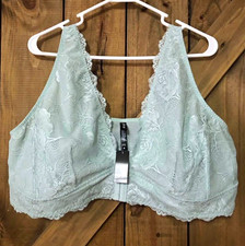 Torrid Emma Lace Bralette Size 4 Front Closure Harbor Gray picture