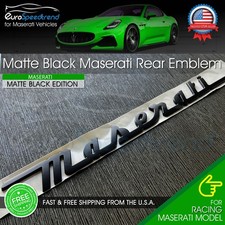 Maserati Matte Black Emblem 3D Trunk Logo Badge Nameplate For GT Ghibli Levanti picture