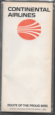 ***1968 Continental Airlines System Timetable - March  1, 1968*** picture