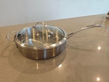 Calphalon 5008 3Qt Tri-Ply Stainless Steel Saute Pan with Lid in Great Condition picture