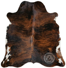 Real Cowhide Rug Dark Brindle - Size 6x7-8' picture