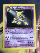 Dark Alakazam 1st Edition Pokemon Team Rocket #18/82 Non-Holo MP picture