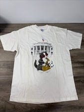 Vintage Crazy Shirts Cat T-shirt Men’s Large Saxophone White House picture