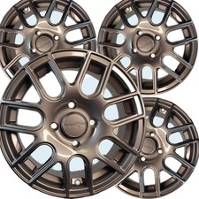 FOUR 14x5.5 4/100 CROSS Aluminum DOT RIM WHEEL some Subaru Sambar IV Mini Truck picture