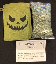 Retired U.S. Currency SHREDDED by Federal Reserve Bank w/ HALLOWEEN Pumpkin Bag picture