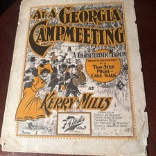 1897 1st Ed Sheet Music At A Georgia Campmeeting – Signed F.A. Mills picture